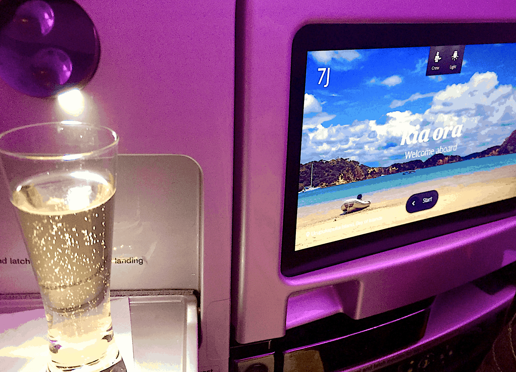 onboard Air New Zealand