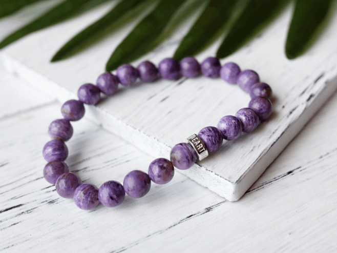 purple gemstones bracelet