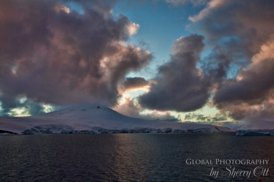 antarctica pictures sunset