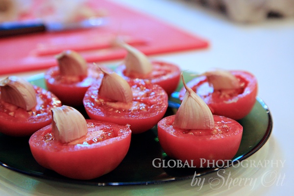 tomato and garlic