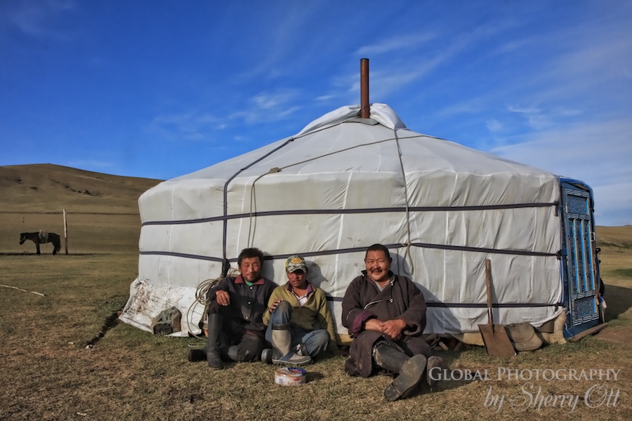 mongolian men and ger