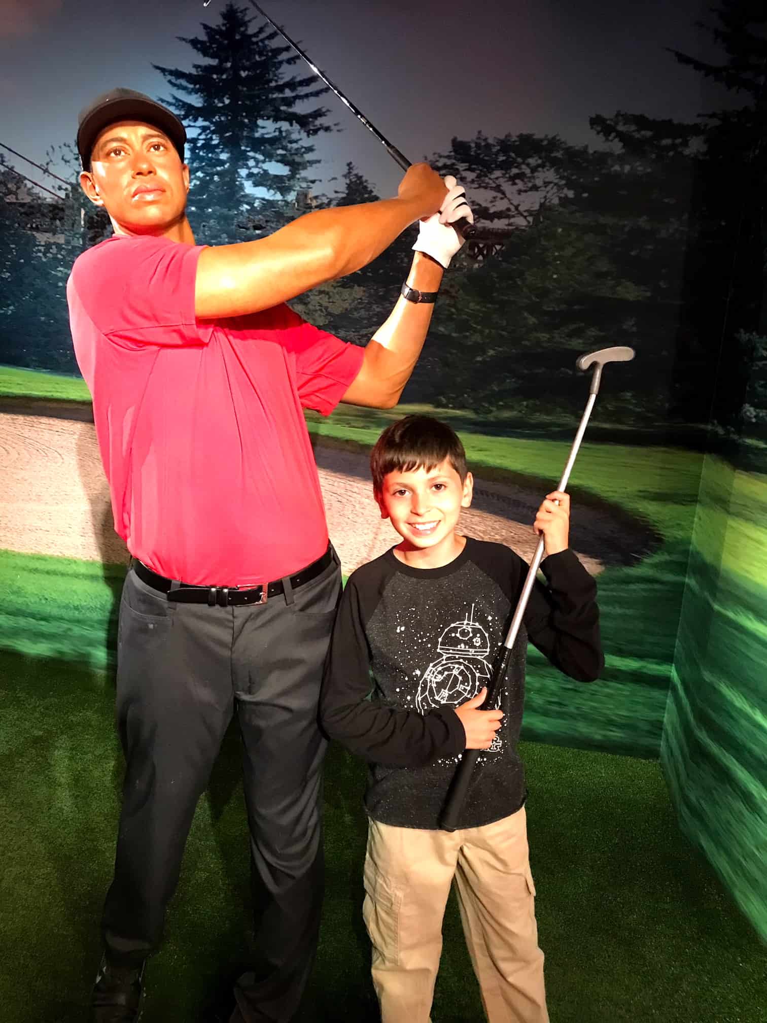Tiger Woods wax museum Jake family fun bay area