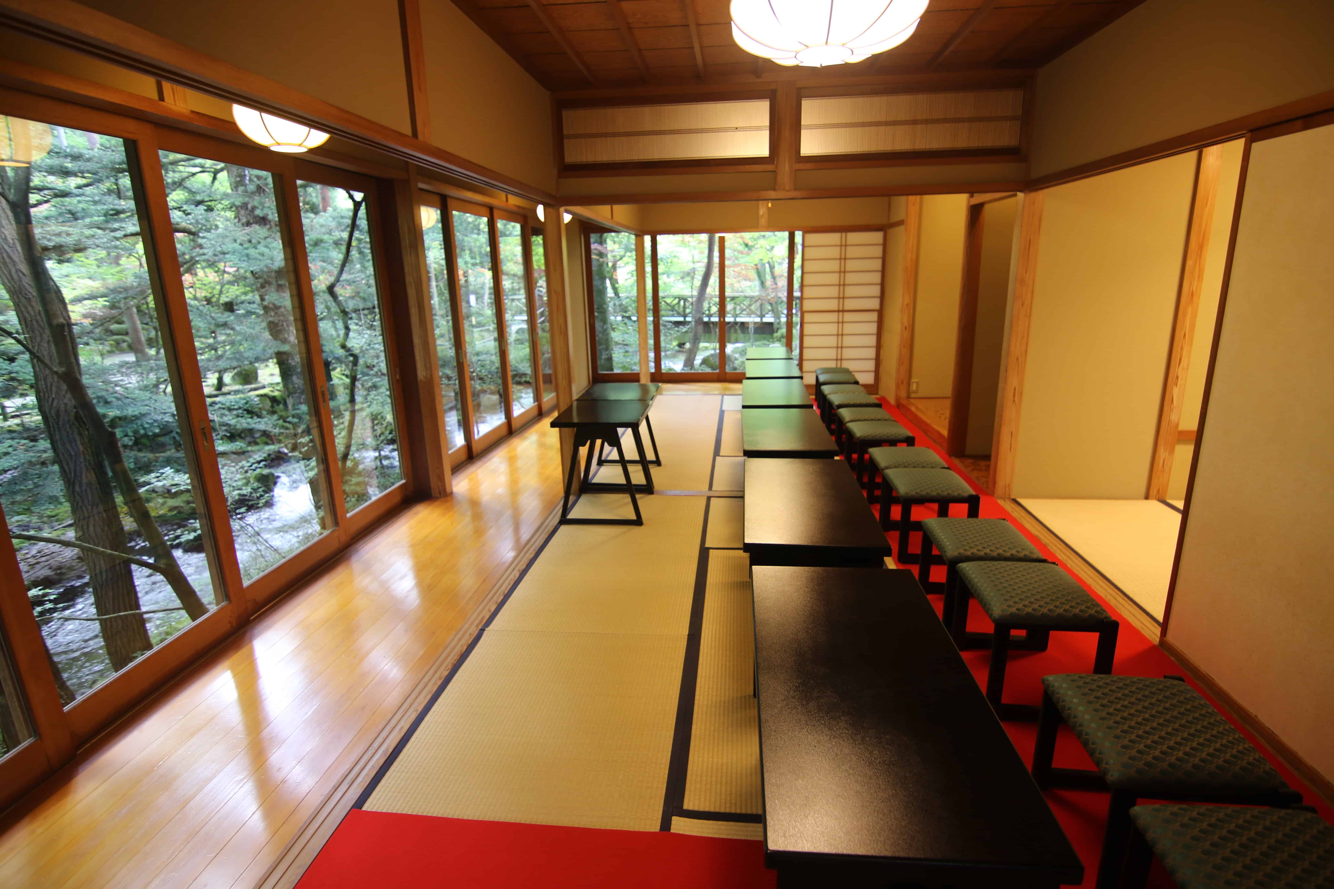 The tea room at Kaneyamaen Gardens