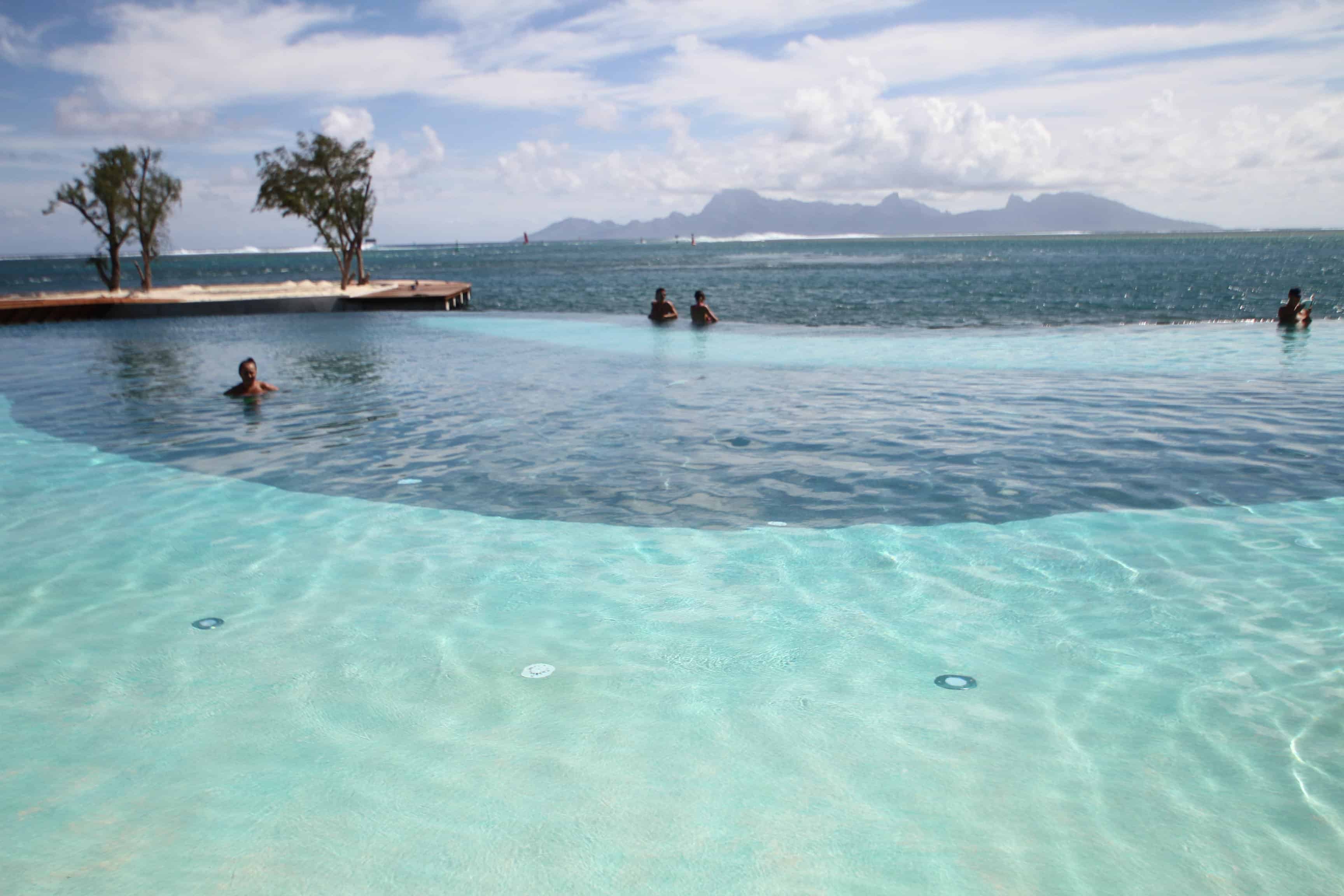 The pool at the Manava in Tahiti travel guide