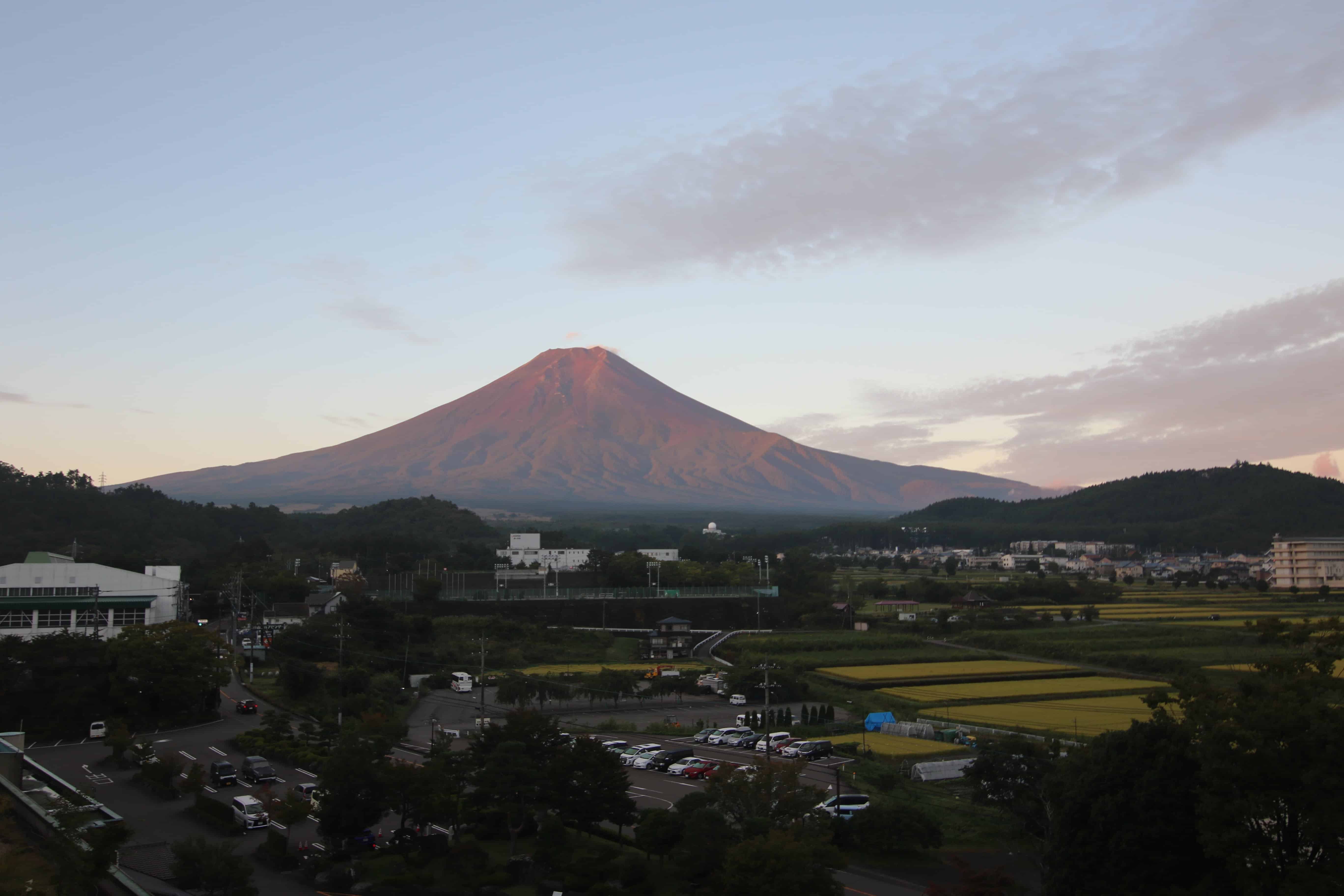 View of Mount Fuji from Hotel Kaneyamaen,in Yamanashi
