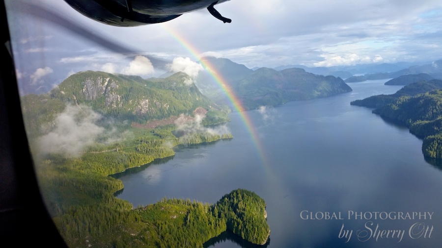 rainbow plane window