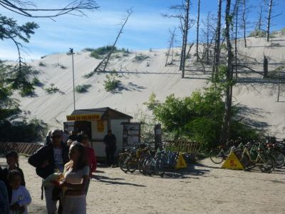 The entrance to the Sand Dunes at Słowiński National Park
