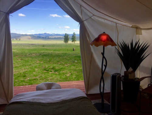 paws up spa town, glamping, spa, paws up, the resort at paws up, swan mountain range