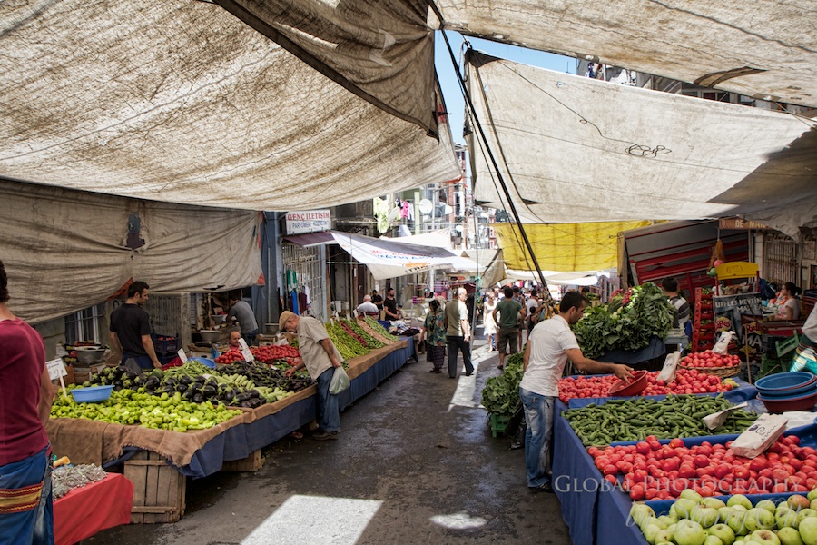 market stalls