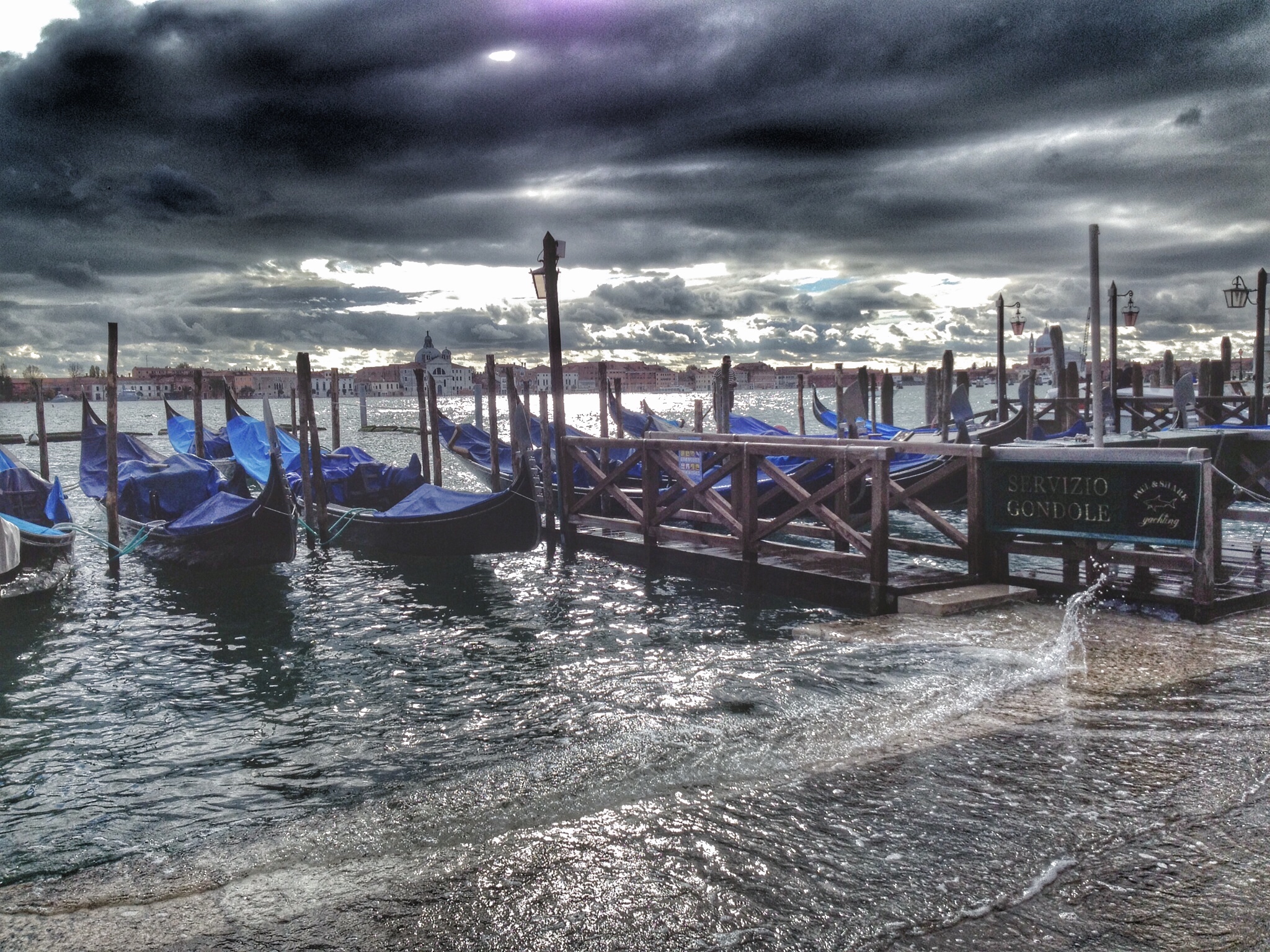 Gondolas in Venice flood - Venice Tourism
