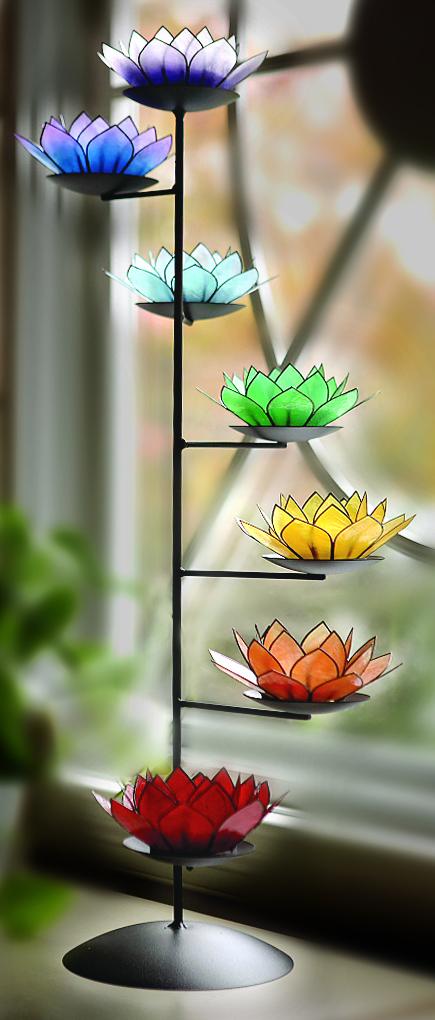 Om Gallery hanging lamps chakra stand