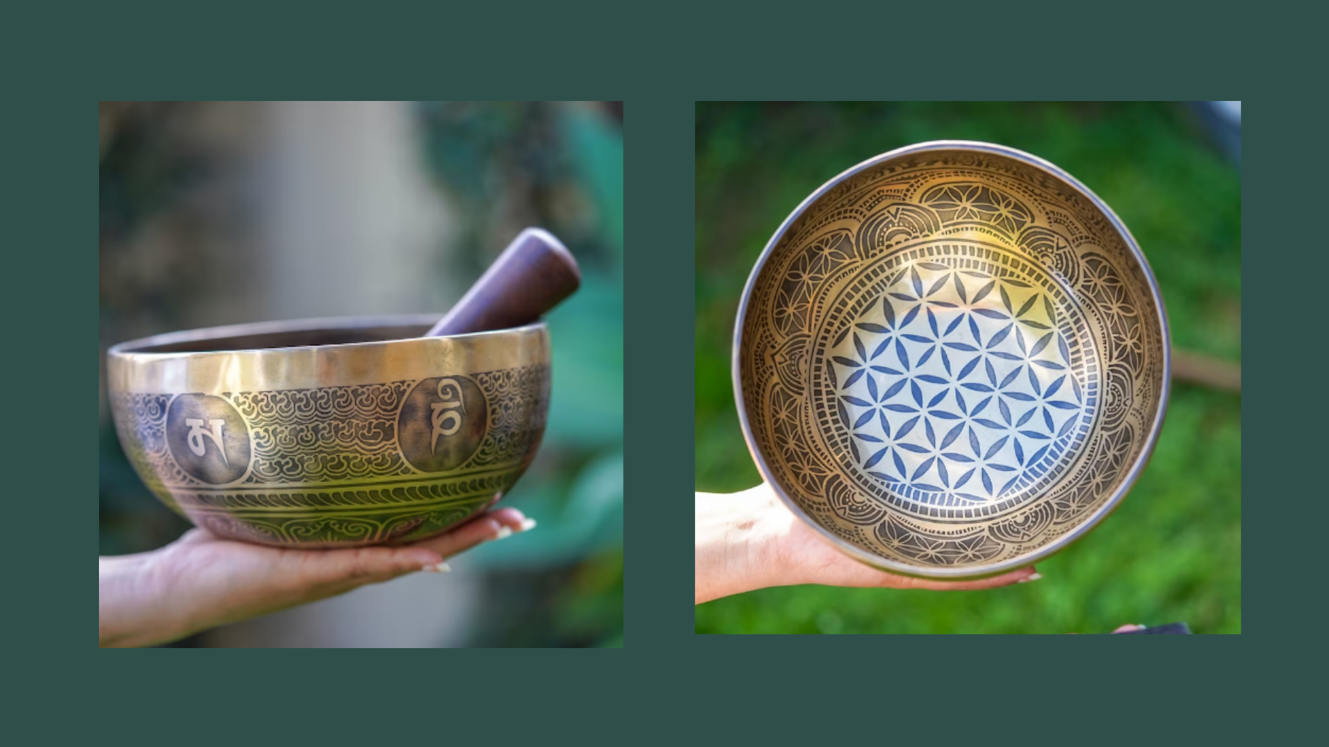 holiday gift guide - Tibetan bowl with flower of life etching
