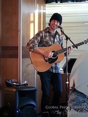 Parker entertaining us with his original songs in the Polar Bear Lounge 