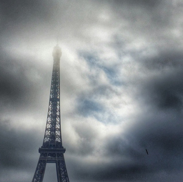 Eiffel Tower fog