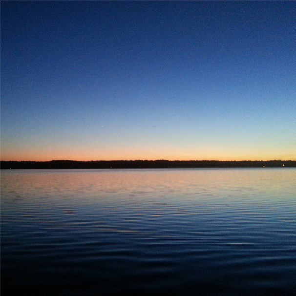 Twilight on the lake