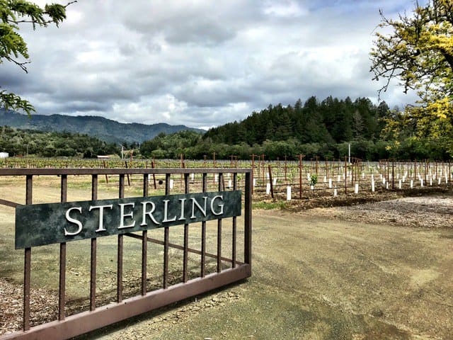 The entrance to Sterling Vineyards in Calistoga restaurants