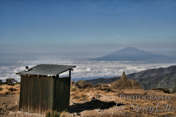 toilet above the clouds on Kilimanjaro